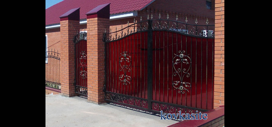 распашные откатные ворота в москве №21